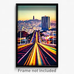 Pixel Art Poster - Warped San Francisco (8 Bit Psychedelic Video Game Print)