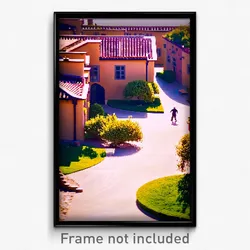 Pixel Art Poster - Nutty Courtyard (8 Bit Psychedelic Trippy Video Game Print)