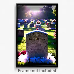 Pixel Art Poster - Bountiful Grave (8 Bit Psychedelic Trippy Video Game Print)