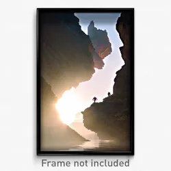 Pixel Art Poster - Menacing Gorge (8 Bit Psychedelic Trippy Video Game Print)