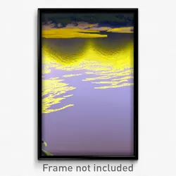 Pixel Art Poster - Yellow Lake (8 Bit Psychedelic Trippy Weird Video Game Print)
