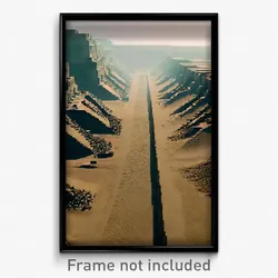 Pixel Art Poster - Stunning Trenches (8 Bit Psychedelic Trippy Video Game Print)