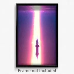 Pixel Art Poster - Shiny Trail (8 Bit Psychedelic Trippy Weird Video Game Print)