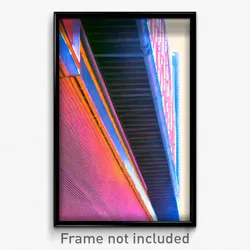 Pixel Art Poster - Harmonious Overhang (8 Bit Psychedelic Video Game Print)