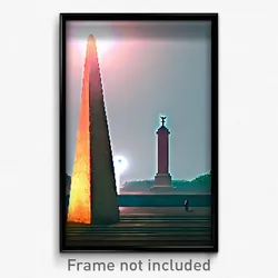 Pixel Art Poster - Dangerous Obelisk (8 Bit Psychedelic Trippy Video Game Print)