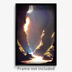 Pixel Art Poster - Pretty Cave (8 Bit Psychedelic Trippy Weird Video Game Print)
