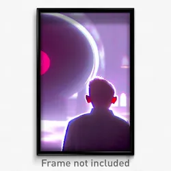 Pixel Art Poster - Swirly Bight (8 Bit Psychedelic Trippy Video Game Print)
