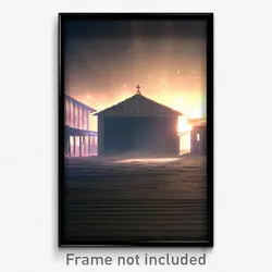 Pixel Art Poster - Warped Stable (8 Bit Psychedelic Trippy Video Game Print)