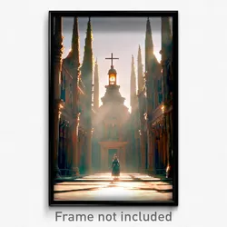 Pixel Art Poster - Esteemed Convent (8 Bit Psychedelic Trippy Video Game Print)
