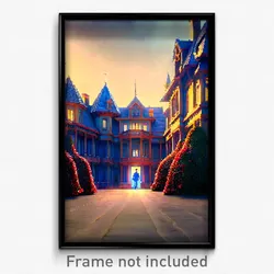 Pixel Art Poster - Magnificent Madhouse (8 Bit Psychedelic Video Game Print)