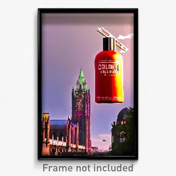 Pixel Art Poster - Flying Cologne (8 Bit Psychedelic Trippy Video Game Print)