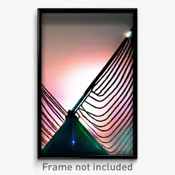 Pixel Art Poster - Triangular Wire (8 Bit Psychedelic Trippy Video Game Print)