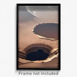 Pixel Art Poster - Barren Sinkhole (8 Bit Psychedelic Trippy Video Game Print)