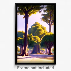 Pixel Art Poster - Prestigious Trees (8 Bit Psychedelic Trippy Video Game Print)