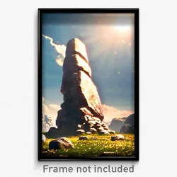 Pixel Art Poster - Glossy Megalith (8 Bit Psychedelic Trippy Video Game Print)