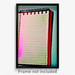 Pixel Art Poster - Webbed Notebook (8 Bit Psychedelic Trippy Video Game Print)