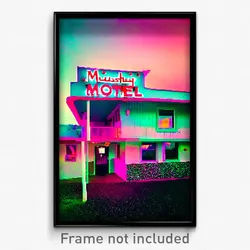 Pixel Art Poster - Mushy Motel (8 Bit Psychedelic Trippy Weird Video Game Print)