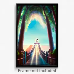 Pixel Art Poster - Heavenly Alley (8 Bit Psychedelic Trippy Video Game Print)