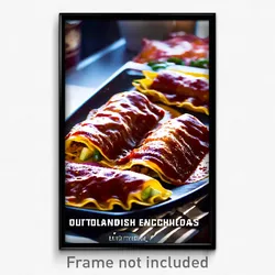 Pixel Art Poster - Outlandish Enchiladas (8 Bit Psychedelic Video Game Print)