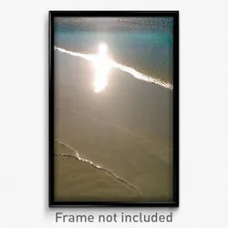 Pixel Art Poster - Clear Sandbar (8 Bit Psychedelic Trippy Video Game Print)