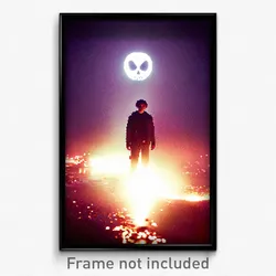 Pixel Art Poster - Infamous Hollow (8 Bit Psychedelic Trippy Video Game Print)
