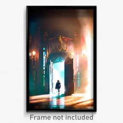 Pixel Art Poster - Wild Entrance (8 Bit Psychedelic Trippy Video Game Print)