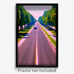 Pixel Art Poster - Accomplished Avenue (8 Bit Psychedelic Video Game Print)