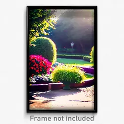 Pixel Art Poster - Perfect Garden (8 Bit Psychedelic Trippy Video Game Print)