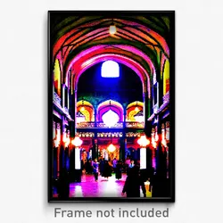 Pixel Art Poster - Acclaimed Bazaar (8 Bit Psychedelic Trippy Video Game Print)