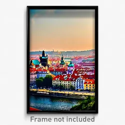 Pixel Art Poster - Lovely Prague (8 Bit Psychedelic Trippy Video Game Print)