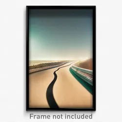 Pixel Art Poster - Wavy Thoroughfare (8 Bit Psychedelic Trippy Video Game Print)