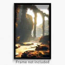 Pixel Art Poster - Ancient Meander (8 Bit Psychedelic Trippy Video Game Print)