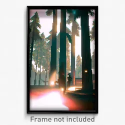 Pixel Art Poster - Modern Woods (8 Bit Psychedelic Trippy Video Game Print)