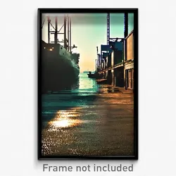 Pixel Art Poster - Vacant Port (8 Bit Psychedelic Trippy Weird Video Game Print)