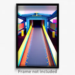Pixel Art Poster - Adorable Ramp (8 Bit Psychedelic Trippy Video Game Print)