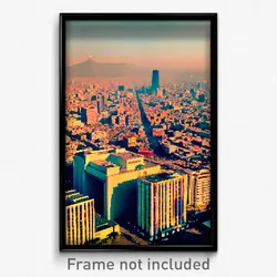 Pixel Art Poster - Massive Mexico City (8 Bit Psychedelic Video Game Print)