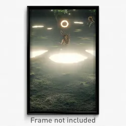 Pixel Art Poster - Wiry Fairy Ring (8 Bit Psychedelic Trippy Video Game Print)