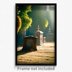 Pixel Art Poster - Rare Resting Place (8 Bit Psychedelic Video Game Print)