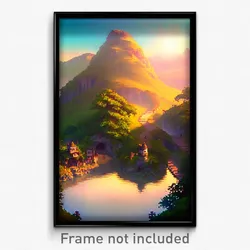 Pixel Art Poster - Perfect Shire (8 Bit Psychedelic Trippy Video Game Print)