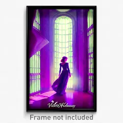 Pixel Art Poster - Violet Hideaway (8 Bit Psychedelic Trippy Video Game Print)