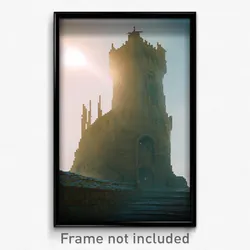 Pixel Art Poster - Warped Keep (8 Bit Psychedelic Trippy Weird Video Game Print)