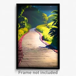 Pixel Art Poster - Noteworthy Path (8 Bit Psychedelic Trippy Video Game Print)
