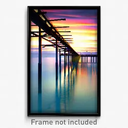 Pixel Art Poster - Brilliant Jetty (8 Bit Psychedelic Trippy Video Game Print)