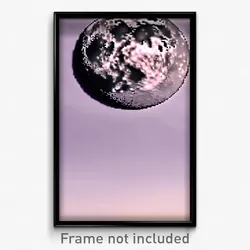 Pixel Art Poster - Extra Large Moon (8 Bit Psychedelic Trippy Video Game Print)