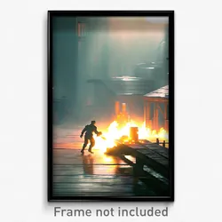 Pixel Art Poster - Puny Forgeworks (8 Bit Psychedelic Trippy Video Game Print)