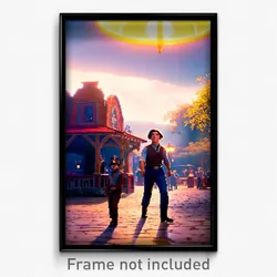 Pixel Art Poster - Attractive County (8 Bit Psychedelic Trippy Video Game Print)