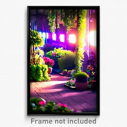 Pixel Art Poster - Urban Garden (8 Bit Psychedelic Trippy Video Game Print)