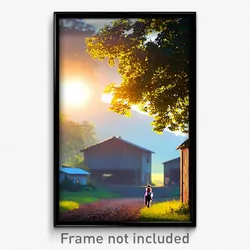 Pixel Art Poster - Rural Dream (8 Bit Psychedelic Trippy Weird Video Game Print)
