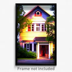 Pixel Art Poster - Neglected House (8 Bit Psychedelic Trippy Video Game Print)
