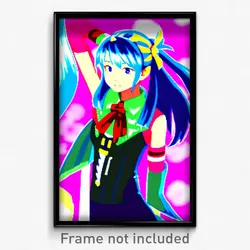 Pixel Art Poster - Vibrant Anime (8 Bit Psychedelic Trippy Video Game Print)